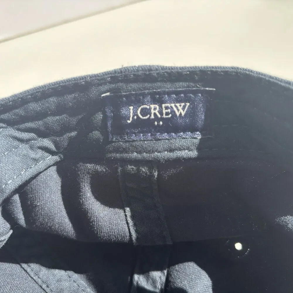 J. Crew Baseball Hat Navy Blue With Red Embroidered Crab Adjustable Logo on Back